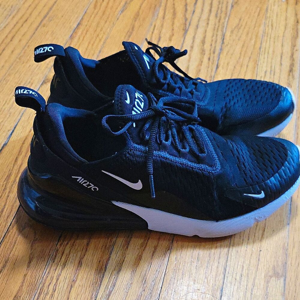 11.5 Nike Air Max 270 Black/White 2018 Low Top Lace-Up Men's Sneakers